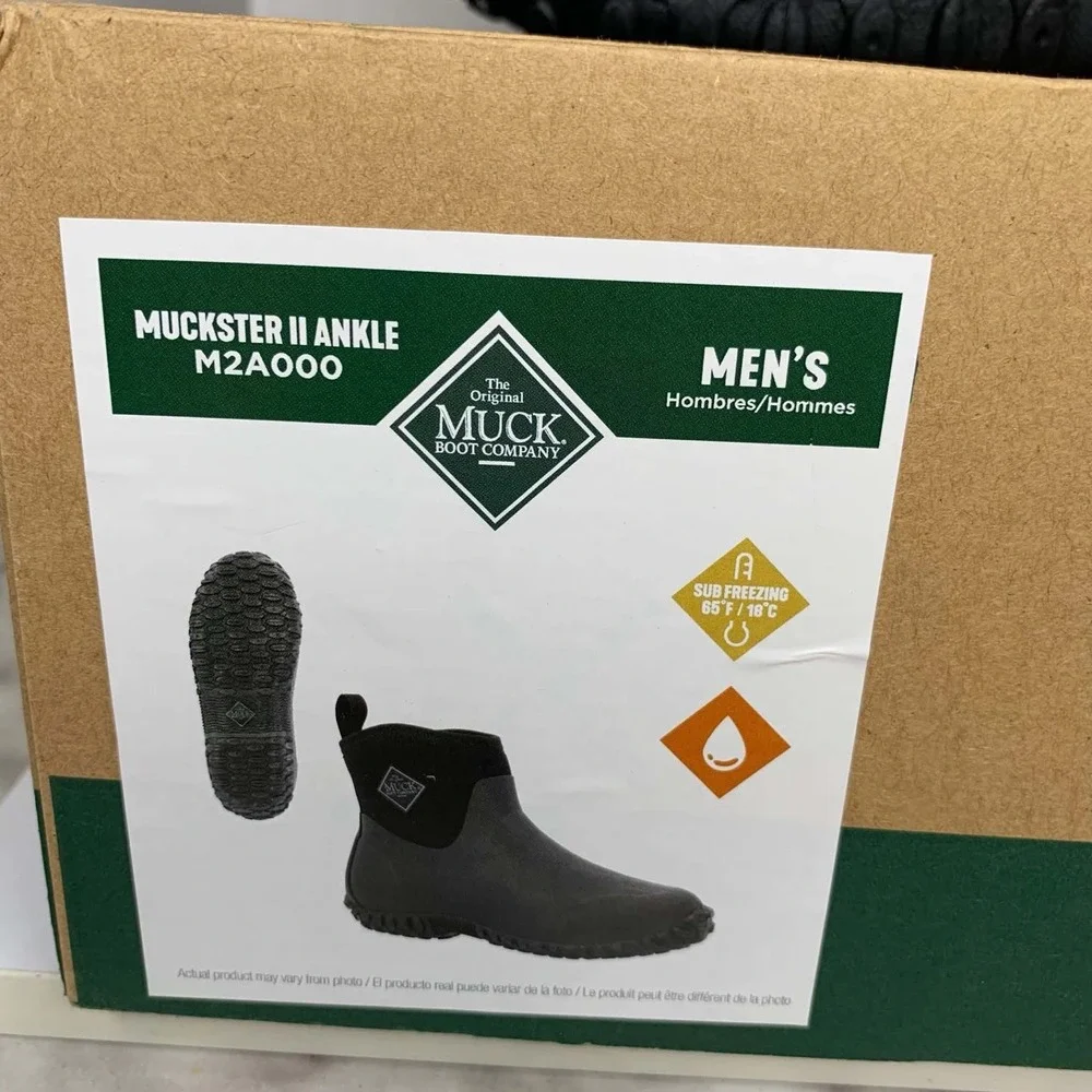 Muck Boot Muckster Ii Ankle Round Toe Pull On  Mens Black Casual Boots M2A-000